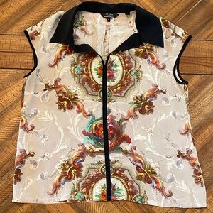 Ted Baker London Floral 100% silk shirt Sz 3